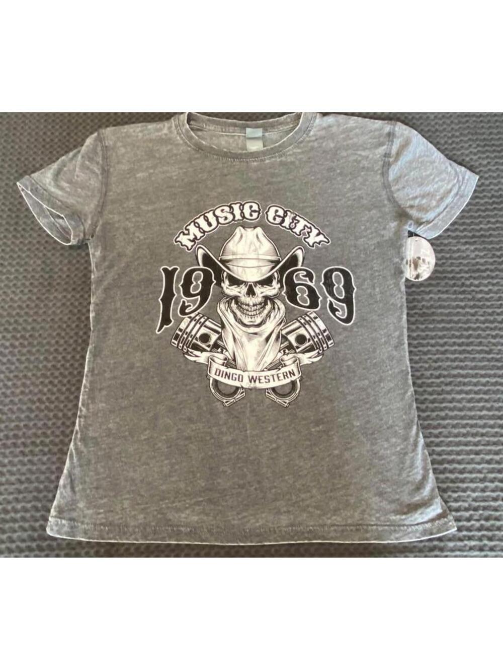 Dingo Western Music City Skull T-Shirt 1969 - Size L